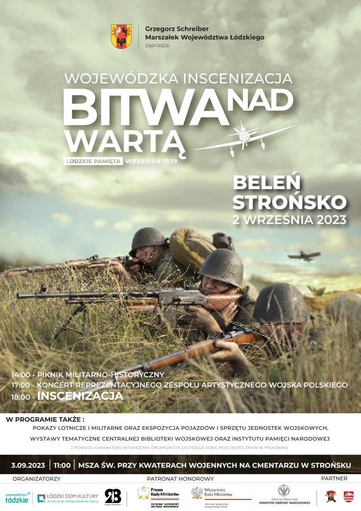 Wojewódzka Inscenizacja Bitwy nad Wartą wrzesień 1939 r. Beleń – Strońsko 2 września 2023 r.