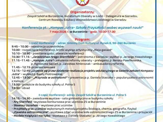 Konferencja pt.: „Kompas Jutra- Szkoła Przyszłości wobec wyzwań nauki”
