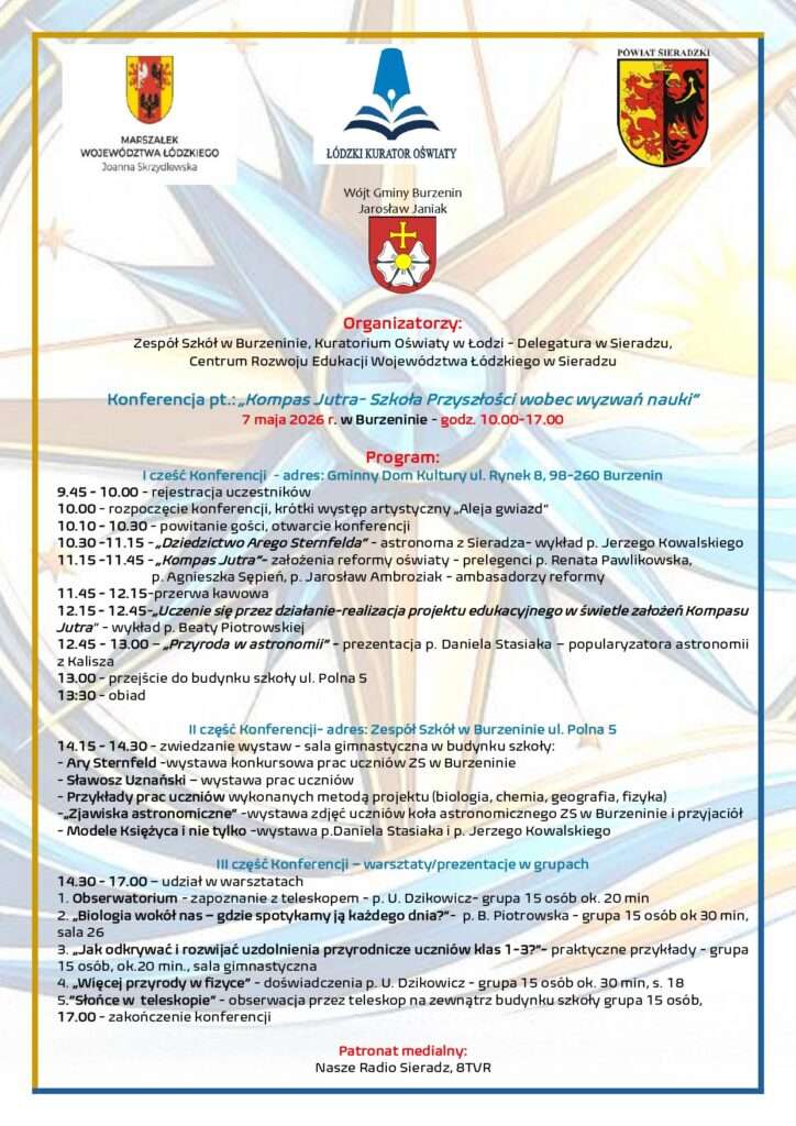 Konferencja pt.: „Kompas Jutra- Szkoła Przyszłości wobec wyzwań nauki”