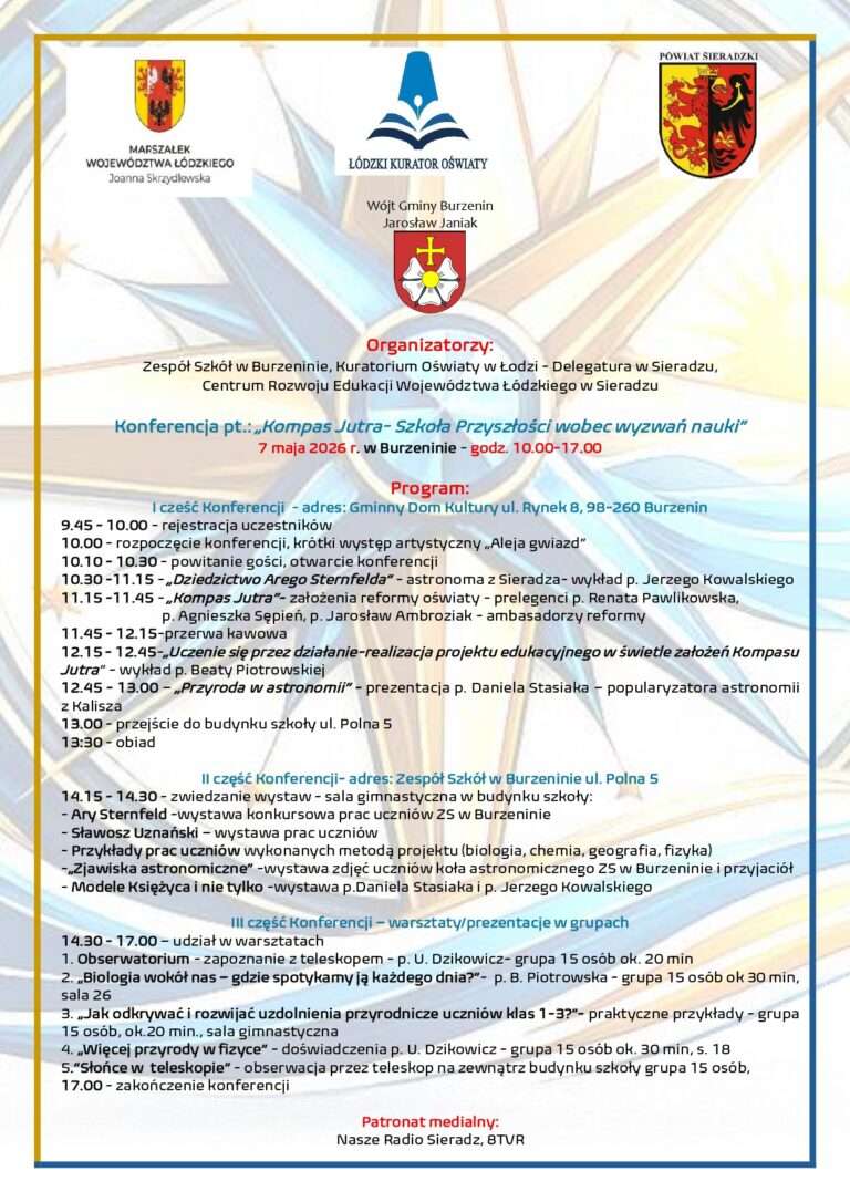 Konferencja pt.: „Kompas Jutra- Szkoła Przyszłości wobec wyzwań nauki”